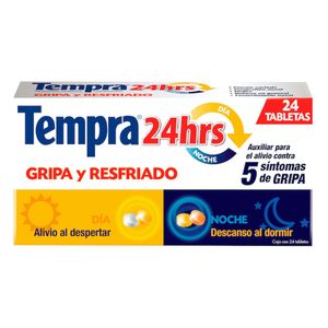 Tempra 24 Hrs Gripa y Resfriado 24 Tabletas