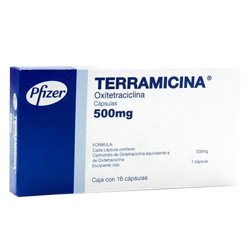 Terramicina 500 mg 16 Capsulas - Farmacias Klyns