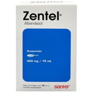 Zentel 400 mg / 10 mL Frasco con 10 mL