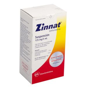 Zinnat Suspension 125 mg / 5 mL Frasco con 50 mL