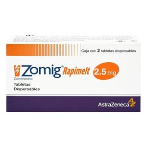 Zomig Rapimelt 2.5 mg 2 Tabletas