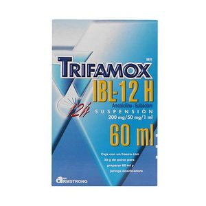 Trifamox IBL-12H Suspension 200 mg / 50 mg / 1 mL Frasco con 60 mL