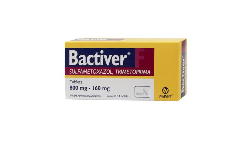 Bactiver Sulfametoxazol 800 mg / Trimetoprima 160 mg 14 Tabletas -  Farmacias Klyns