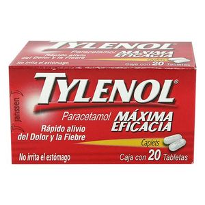 Tylenol 500 mg 20 Tabletas