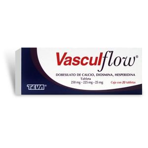 Vasculflow 250 mg / 225 mg / 25 mg 20 Tabletas
