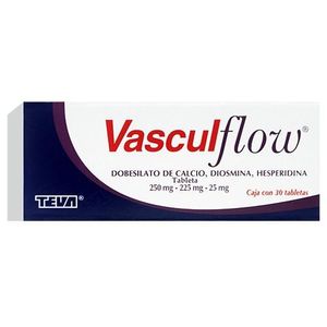 Vasculflow 250 mg / 225 mg / 25 mg 30 Tabletas