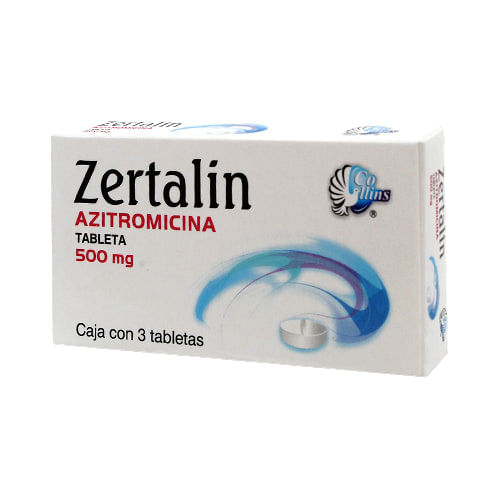 Zertalin Azitromicina 500 Mg 3 Tabletas - Farmacias Klyns