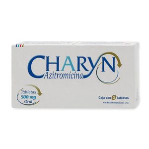 Charyn Azitromicina 500 mg 3 Tabletas