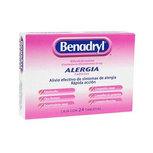 Benadryl 25 mg 24 Tabletas