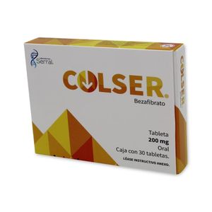 Colser Bezafibrato 200 mg 30 Tabletas