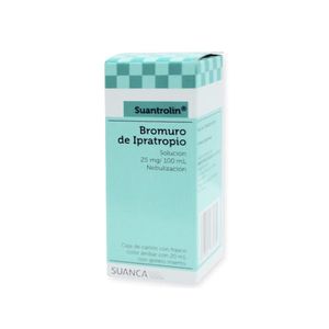 Suantrolin Bromuro de Ipratropio Solucion 25 mg / 100 mL Frasco con 20 mL