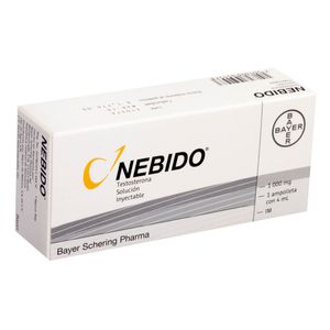 Nebido Solucion Inyectable 1 000 mg / 4 mL 1 Ampolleta