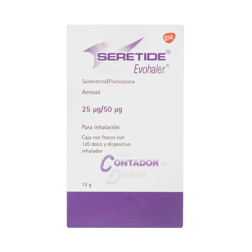 Seretide Evohaler 25 mcg / 50 mcg 120 Dosis - Farmacias Klyns