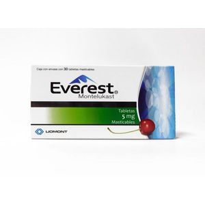 Everest 5 mg 30 Tabletas Masticables