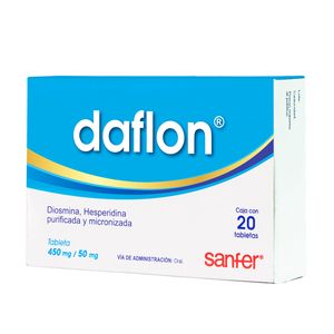 Daflon 450 mg / 50 mg 20 Tabletas