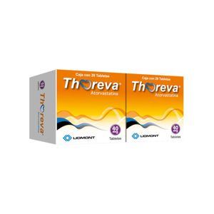 Thoreva Dual 40 mg 28 Tabletas 2x1