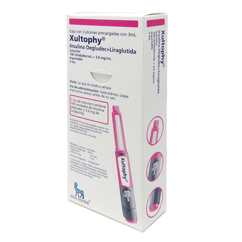 Xultophy Flextouch 100 U/ml 3.6 Mg 3 Pluma con 3 mL Farmacias Klyns