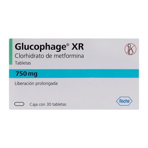 Glucophage XR 750 mg 30 Tabletas