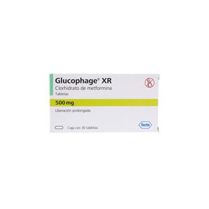 Glucophage XR 500 Mg 30 Tabletas