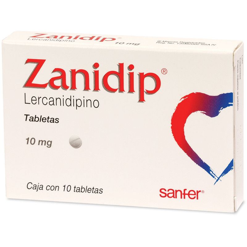 Zanidip 10 Mg 10 Tabletas Farmacias Klyns