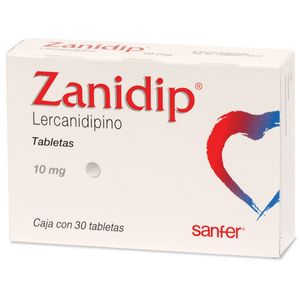 Zanidip 10 mg 30 Tabletas