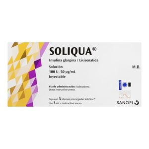 Soliqua Solucion 100 U / 50 mcg / mL 3 Plumas