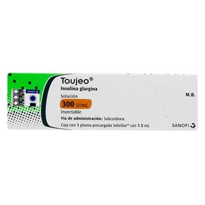 Toujeo Solucion Inyectable 300 U/mL 1 Pluma con 1.5 mL