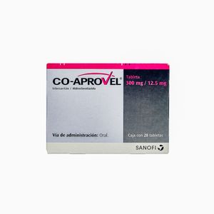 Coaprovel 300 mg / 12.5 mg 28 Tabletas