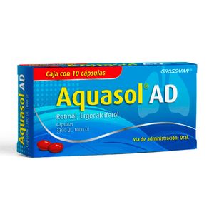 Aquasol AD 3300/1000 UI 10 Capsulas