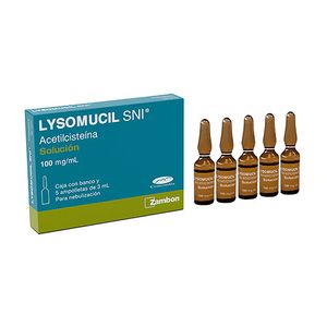 Lysomucil SNI 100 mg/mL 5 Ampolletas de 3 mL