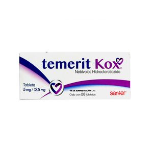 Temerit Kox 5 mg / 12.5 mg 28 Tabletas