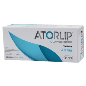 Atorlip Atorvastatina 40 mg 10 Tabletas