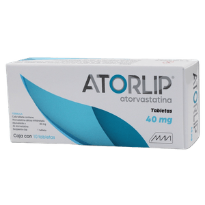 Atorlip Atrovastatina 40 mg 10 Tabletas