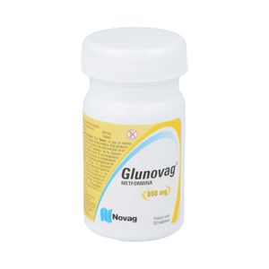 Glunovag Metformina 850 mg 30 Tabletas