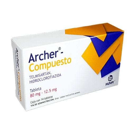 Archer-Compuesto-Telmistan-Hidroclorotiazida-Tableta-80mg---12.5mg--14-Tabletas