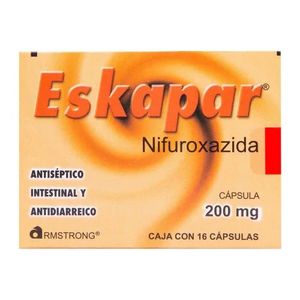 Eskapar Nifuroxazida 200 mg 16 Capsulas