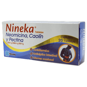 Nineka Caolín / Neomicina Pectina 20 Tabletas