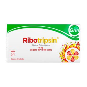 Ribotripsin 18 mg 30 Tabletas