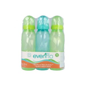 Biberon Evenflo Classic Hexagonal 240 mL 3 Piezas