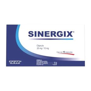 Sinergix 25 mg / 10 mg 10 Capsulas