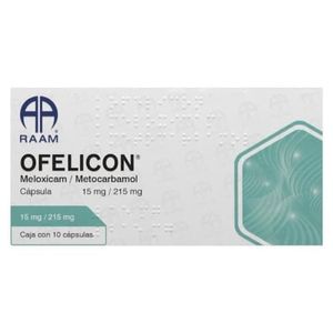 Ofelicon Meloxicam / Metocarbamol 15 mg / 215 mg  10 Capsulas