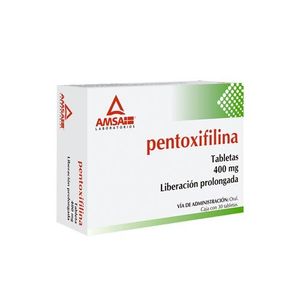 Pentoxifilina 400 mg 30 Tabletas