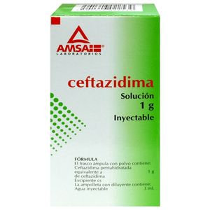 Ceftazidima 1g Solucion Inyectable 1 Ampolleta con 3 mL