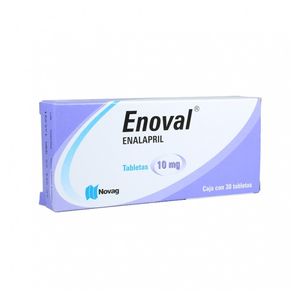 Enoval Enalapril 10 mg 30 Tabletas