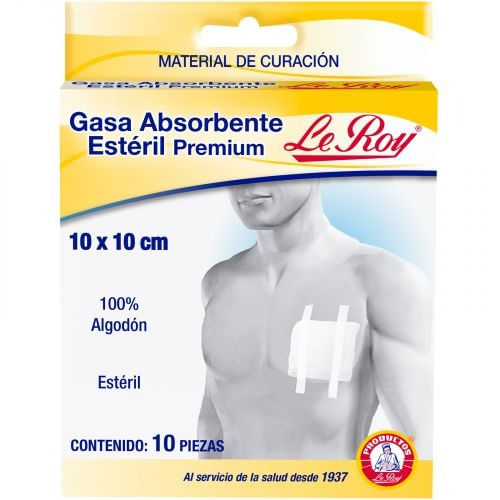 GasaAbsorbenteLeRoy10cmx10cm10Piezas