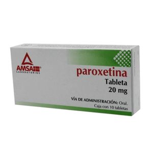 Paroxetina 20 mg 10 Tabletas