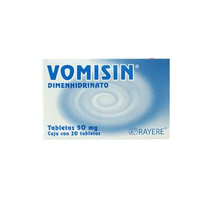 Vomisin Dimenhidrinato 50 mg 20 Tabletas