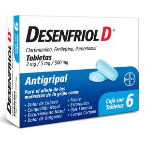 Desenfriol D 2 mg / 5 mg / 500 mg 6 Tabletas
