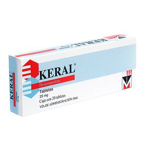 Keral 25 mg 20 Tabletas
