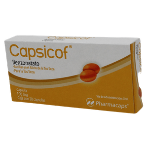 Capsicof Benzonatato 100 mg 20 Capsulas